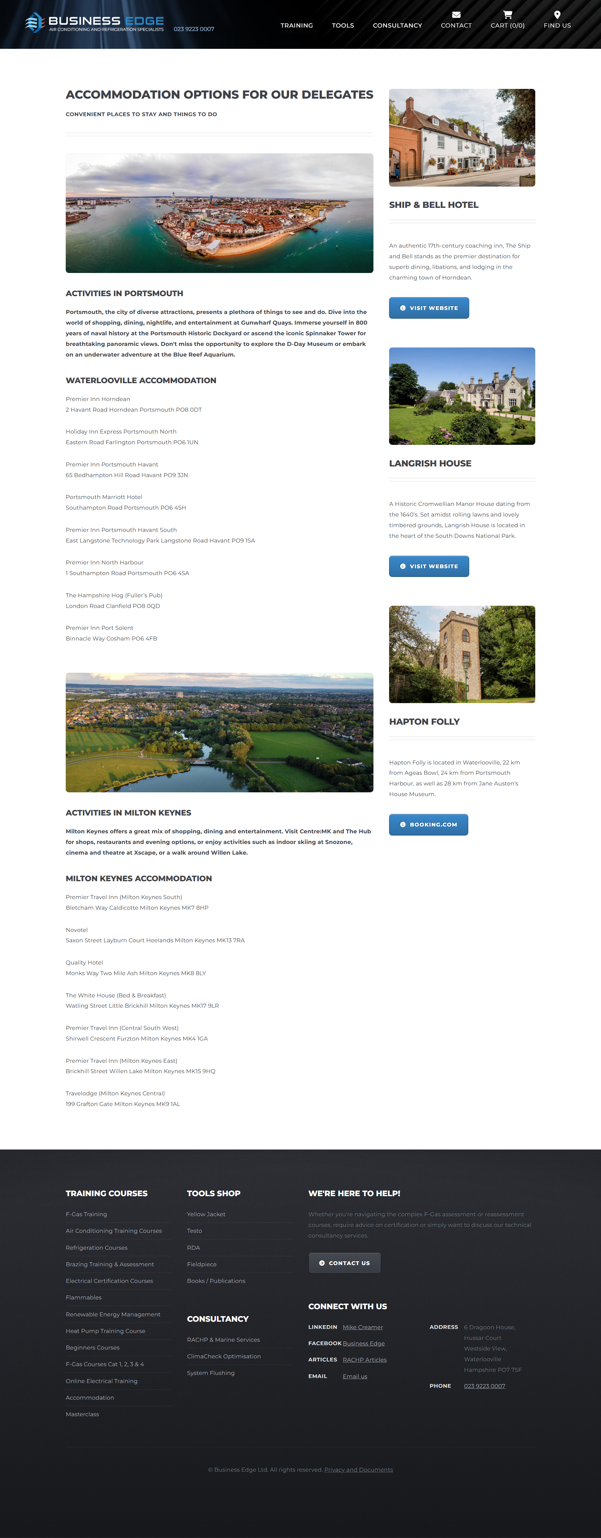 Business Edge Ltd accommodation page
