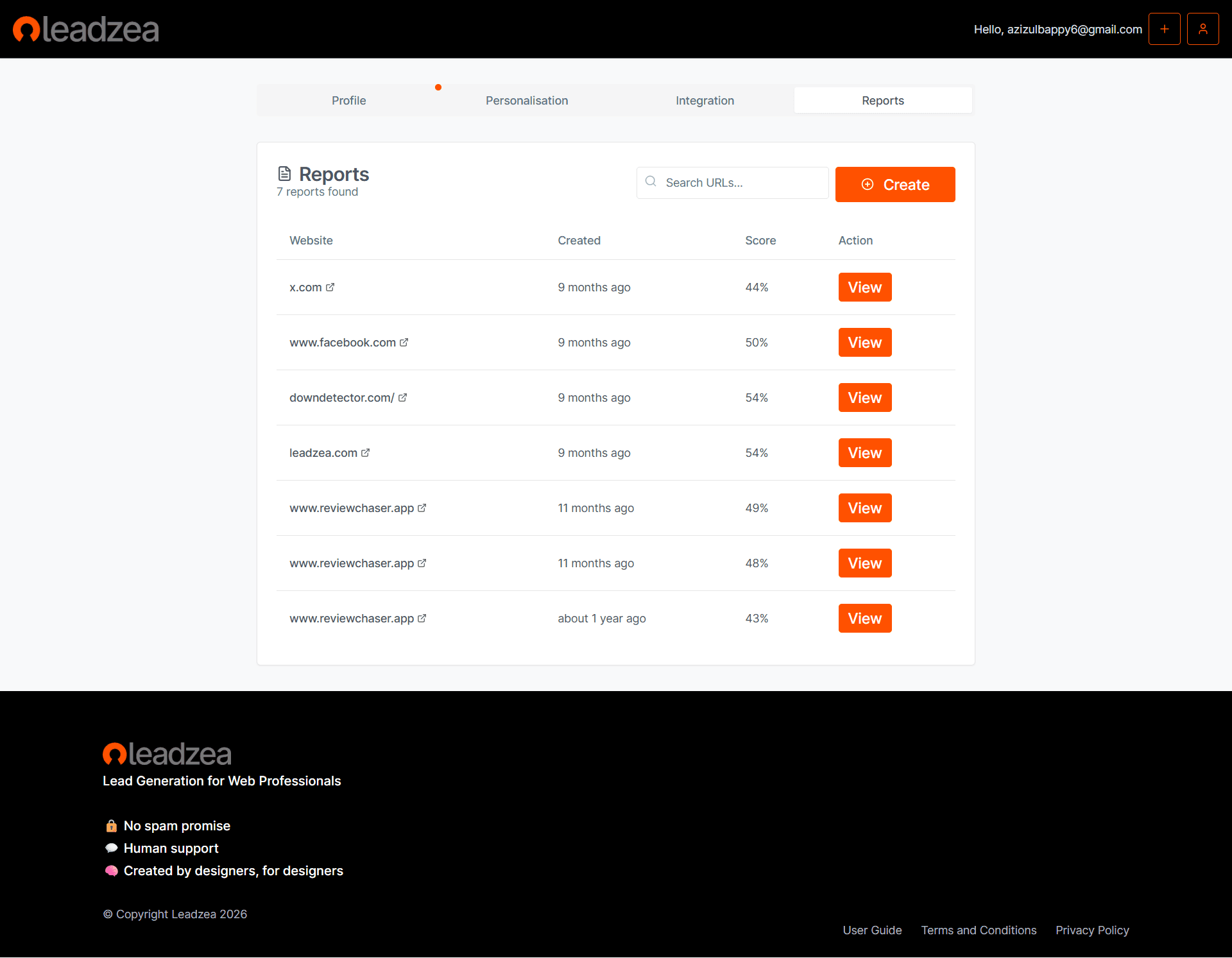 Leadzea assessment page